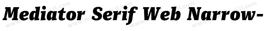 Mediator Serif Web Narrow字体转换